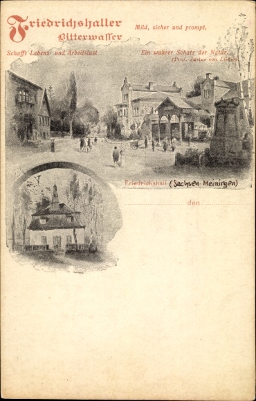 Artist PC Friedrichshall Lindenau Bad Colberg Heldburg in Thuringia, Friedrichshaller Bitterwasser
