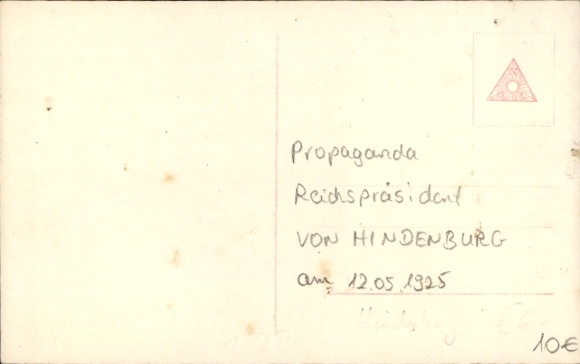 Postcard Berlin, swearing-in of Reich President Paul von Hindenburg 1925