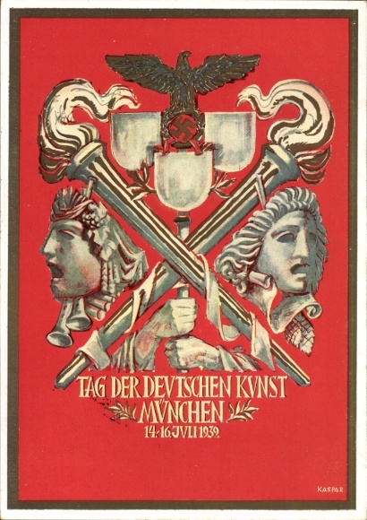 Künstler Ak Kaspar, München, Tag der deutschen Kunst, 14.-16. Juli 1939