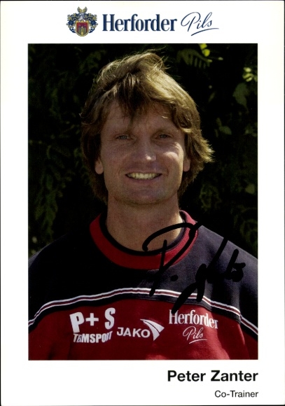 Autogrammkarte Co Trainer Peter Zanter, Preußen Münster, Autogramm