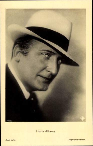 Postcard Actor Hans Albers, Ross Verlag 7506 1, UFA Film