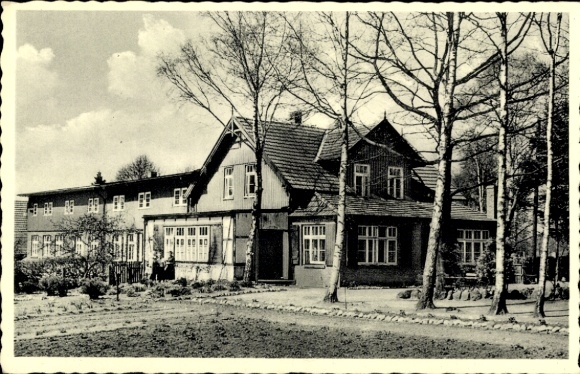 Postcard Salem Jesteburg, Landheim Salem with garden