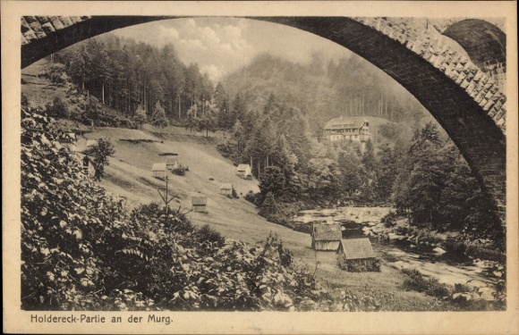 Ak Forbach im Schwarzwald, Holdereck, Murg, Gesamtansicht