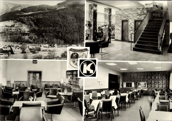 Postcard Oberschönau Steinbach Hallenberg in the Thuringian Forest, convalescent home consumer cooperative Leipzig
