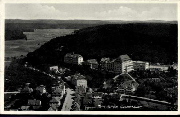 Ak Gunzenhausen in Mittelfranken, Hensoltshöhe, Gunzenhausen, Fliegeraufnahme