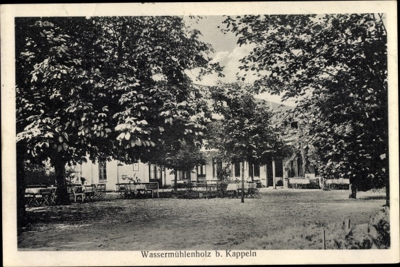 Ak Kappeln an der Schlei, Wassermühlenholz, Gartenpartie