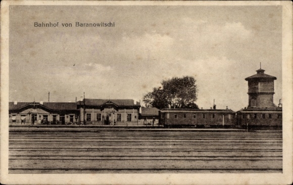 Postcard Baranovichi Baranovichi Belarus, Railway Station