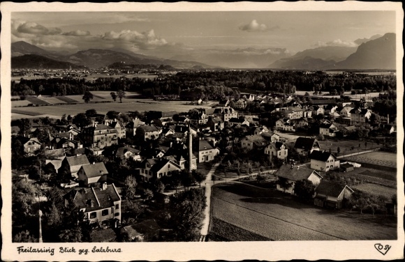 PC Freilassing in Upper Bavaria, panorama towards Salzburg