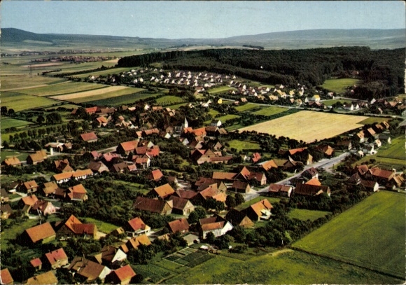 Postcard Beckedorf district Schaumburg, aerial photo