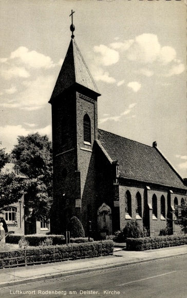 Postcard Rodenberg am Deister in Schaumburg, Church
