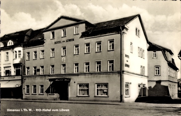 Postcard Ilmenau in Thuringia, HO Hotel zum Löwen