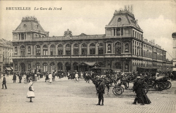 Postcard Bruxelles Brussels, North Station