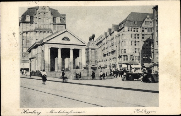 Ak Hamburg, Mönckebergbrunnen