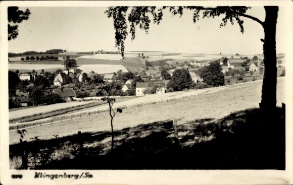 Postcard Klingenberg in Saxony, view to the village