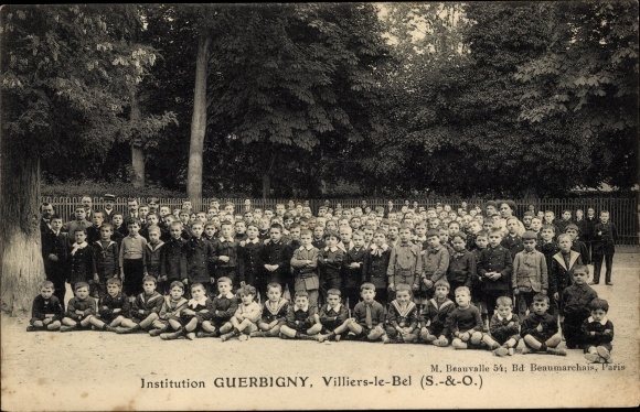 Ak Villiers-le-Bel Val-d´Oise, Institution de Jeunes Gens, Guerbigny