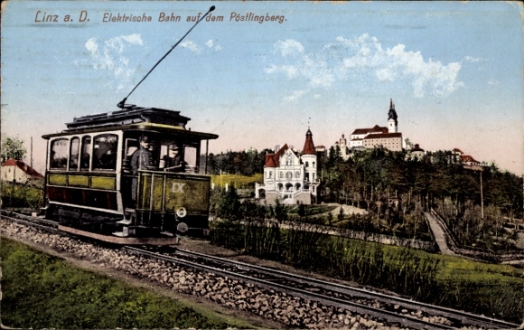 KP Linz na Dunaju Górna Austria, Pöstlingberg, pociąg elektryczny