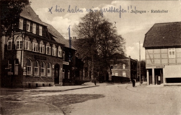 Postcard Sulingen in Lower Saxony, Hotel Ratskeller