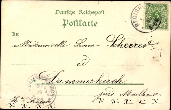 Chromo-Litho Hamburg Mitte Altstadt, General Horticultural Exhibition 1897, Main Building, Vierländerin