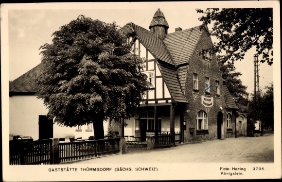 Ak Thürmsdorf Struppen Saksisch Zwitserland, restaurant
