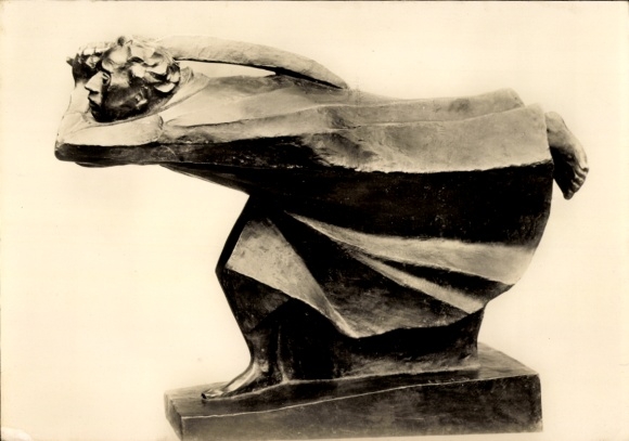 Postcard sculpture by Ernst Barlach, The Avenger