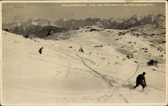 Ak Österreich, Höllengebirge, Skiterrain am Kranabetsattel