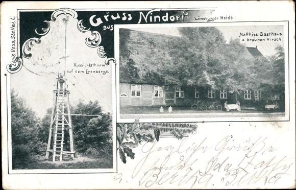 KP Nindorf am Walde Hanstedt na Pustaci Lüneburskiej, karczma u jelenia brunatnego, Erenberg