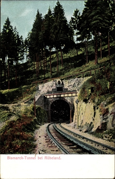 Postcard Rübeland Oberharz am Brocken, Bismarck Tunnel, Eisenbahn
