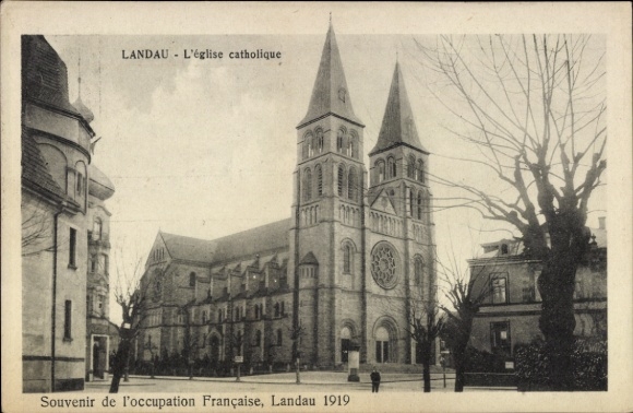PC Landau in der Pfalz, L'église catholique, Souvenir de l'occupation Française, 1919