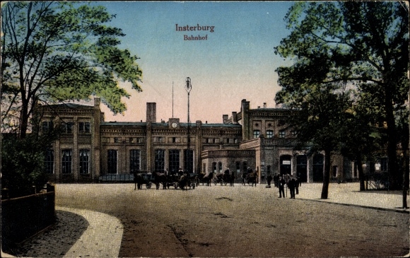 Ak Tschernjachowsk Insterburg Ostpreußen, Bahnhof