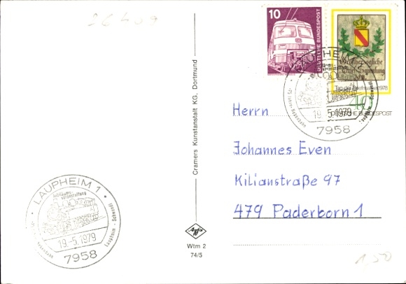 Postcard Wittmund in East Frisia, Kreissparkasse, market square, Drostenstraße, church, mill