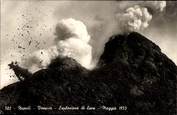 PC Napoli Naples Campania, Vesuvio, Explosion of lava, 1933
