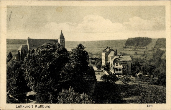Ak Kyllburg in der Eifel, Luftkurort  Stiftsgebäude, Landschaft, alte Architektur