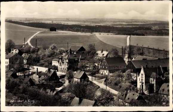Ak Jahnsdorf im Erzgebirge, Panorama