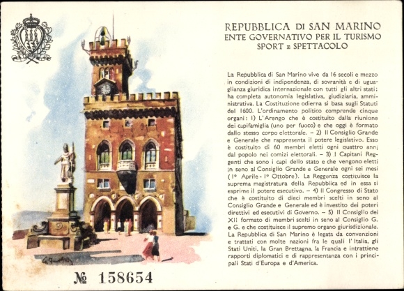 Artysta KP Repubblica di San Marino, w Governativo per il Turismo, Sport et Spettacolo