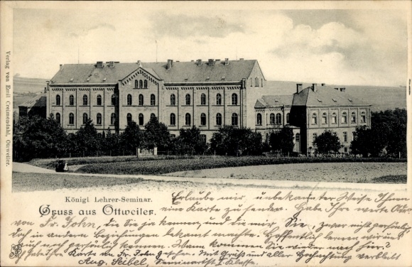 Postcard Ottweiler in Saarland, Teacher Seminar