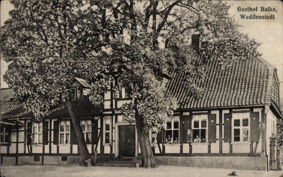Ansichtkaart Wedtlenstedt Vechelde in Nedersaksen, Gasthof Balke