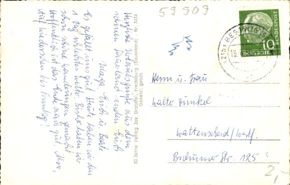 Postcard Bestwig in Sauerland, Valmetal, Dam