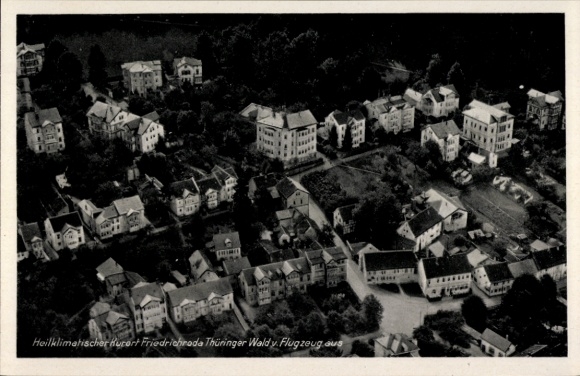 Postcard Friedrichroda in the Thuringian Forest, aerial photograph