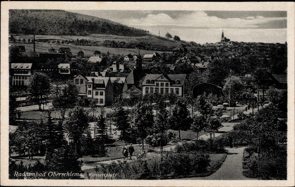 Ak Oberschlema Bad Schlema im Erzgebirge Sachsen, Blick zum Konzertplatz