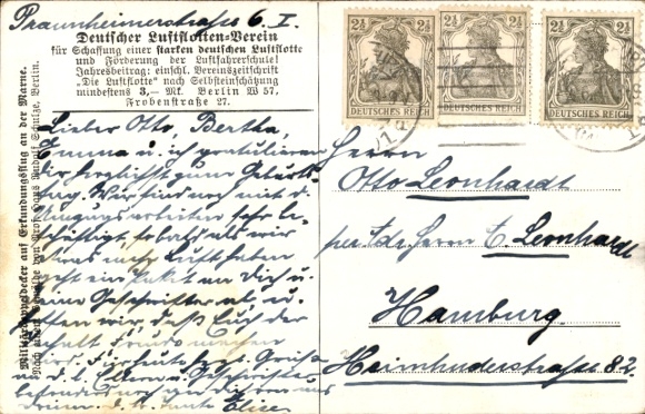 Artist Postcard Schulze, Hans Rudolf, military biplane on reconnaissance flight on the Marne, WWI