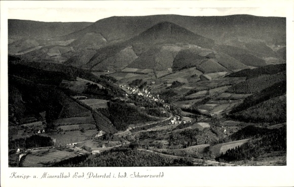 Postcard Bad Peterstal Griesbach in the Black Forest Baden, aerial photograph