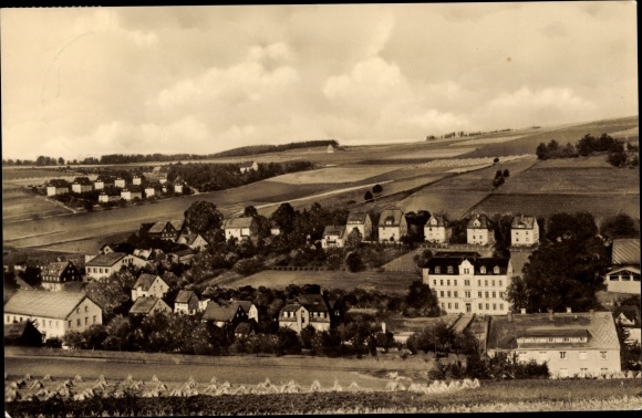 Postcard Gelenau in the Erzgebirge of Saxony, Panorama