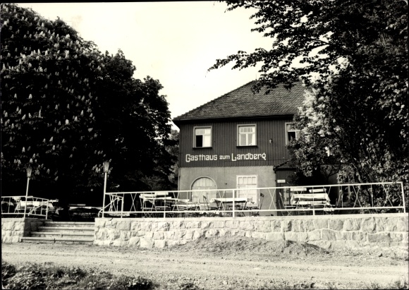 PC Herzogswalde Wilsdruff in Saxony, view of the Inn zum Landberg