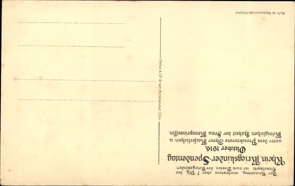 Postcard Crown Princess Cecilie of Prussia, Princess Alexandrine, war children's donation day 1916