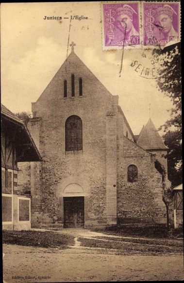 Postcard Juziers Yvelines, Church