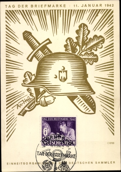 Artist PC Axster Heudtlaß, Stamp Day 1942, KdF
