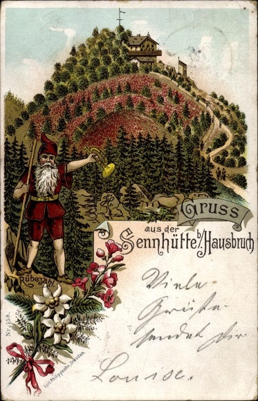 Chromo-Litho Hamburg Harburg Hausbruch, Sennhütte, Rübezahl