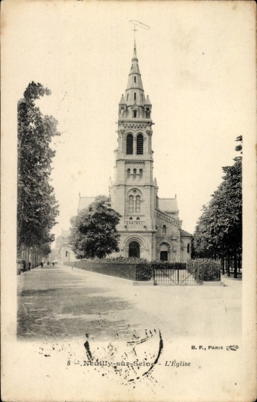 Ak Neuilly sur Seine Hauts de Seine, Kirche