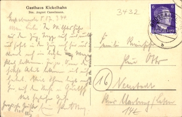 KP Großalmerode w Hesji, Gasthaus Kickelhahn