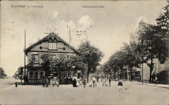 Postcard Hamburg Mitte Billstedt Schiffbek, Hamburger Straße, Gasthof zum Chausseehaus